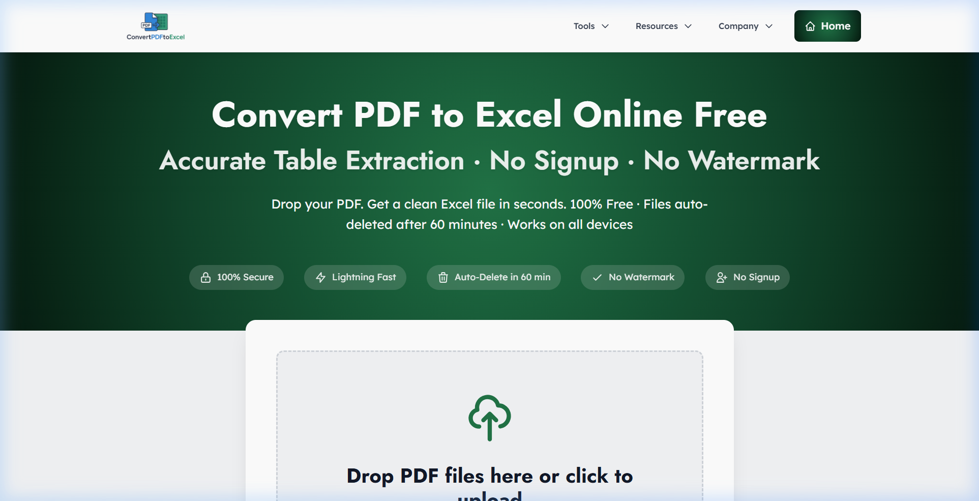 PDF to Excel Converter Project Showcase