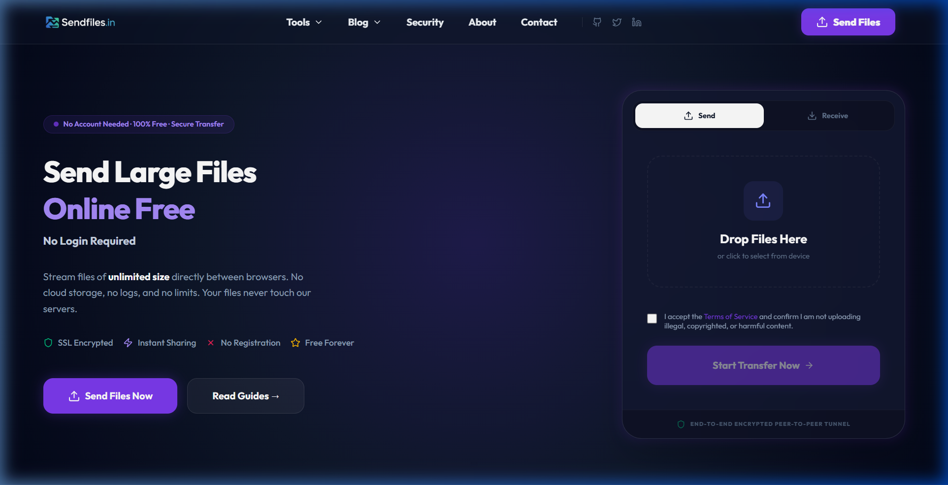 SendFiles Platform Project Showcase