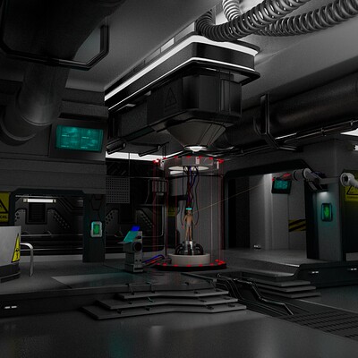 3D Lab Environment 3D Render