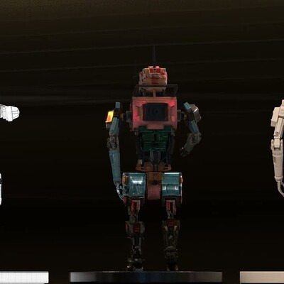 Futuristic Robot 3D Model 3D Render